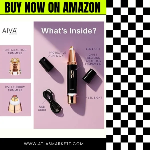 USB facial hair remover with dual heads