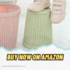Creative Hollow Trash Can Waste Bin for Home Kitchen Office durable PP plastic material
