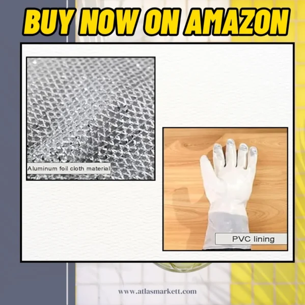 Wire Dishwashing Gloves Non Scratch Stainless Steel Scrubber removing grease and grime