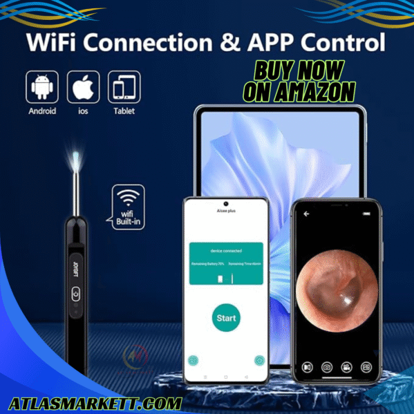 Portable Ear Wax Removal Camera 1080P Easy-to-Use Wireless Cleaner