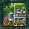 Windproof Camping Stove with Piezo Ignition Portable Gas Burner compact travel friendly cooking gear with carry bag