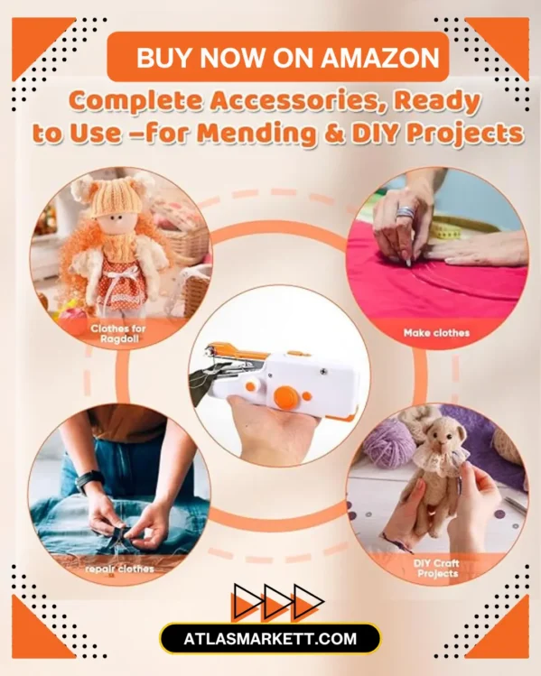 Easy-to-use mini electric sewing machine for threads and buttons