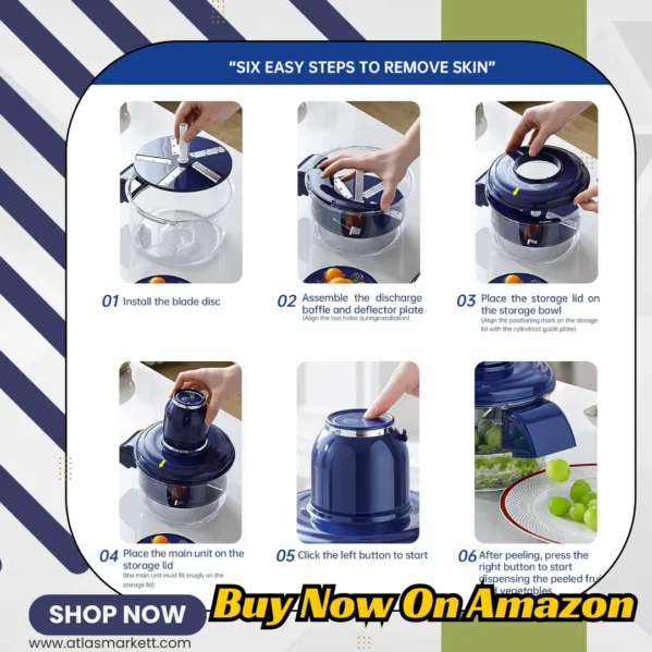 Rechargeable Electric Peeler Automatic Fruit & Veg Skin Remover with 120 minutes battery life for commercial use