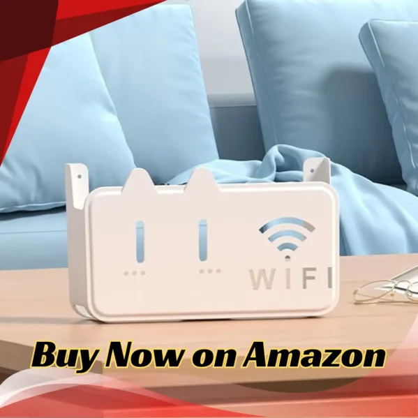 WiFi Router Wall Mount Shelf Space-saving for small rooms