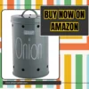 Airtight Onion Potato Storage Jars Set Leak-Proof Stainless Steel arranged neatly in pantry