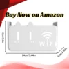 WiFi Router Wall Mount Shelf Space-Saving Cable Organizer