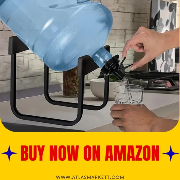 Stainless Steel Water Jug Stand with Dual Dispense Valves for Home and Office Use