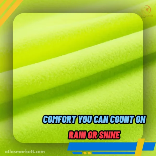 Kids Waterproof Rain Jacket Lightweight Hooded & Fleece Lined, close-up of inner material showing cozy, breathable comfort
