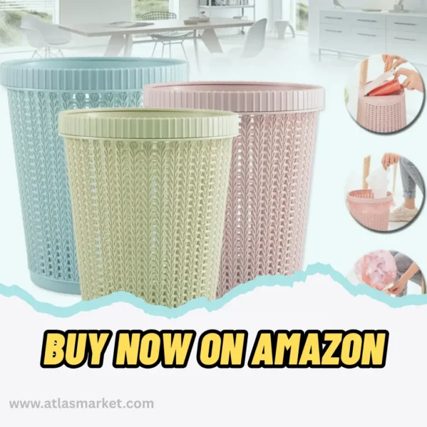 Creative Hollow Trash Can Waste Bin for Home Kitchen Office easy to clean storage basket