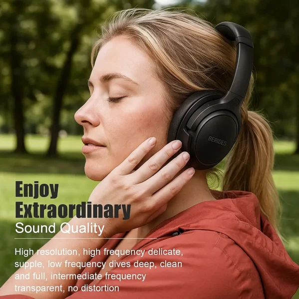 Wireless Headphones with Mic 65H Battery
