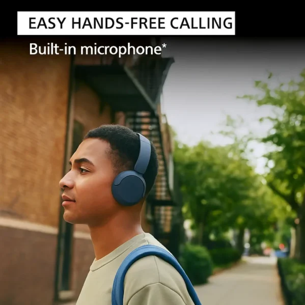 Sony WH-CH520 Wireless On-Ear Headphones beuilt in microphone