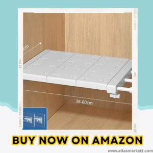 Expandable Wardrobe Shelf Organizer Closet & Cabinet Storage adjustable rack for clothes