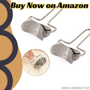 360° Rotating Stainless Steel Puri Cutter Roller Kitchen Baking Tool on countertop