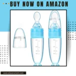 Mess-Free Baby Feeding 2 Silicone Spoons with Stand for infants 0-24 months