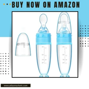 Mess-Free Baby Feeding 2 Silicone Spoons with Stand for infants 0-24 months