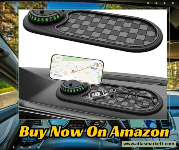 Multifunction Car Anti-Slip Dashboard Mat Rotatable Large for Phones & Sunglasses holding keys and gadgets