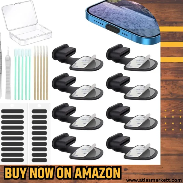USB Type C Dust Plug Anti-Lost C Port Protectors iPhone/Samsung on smartphone charging port