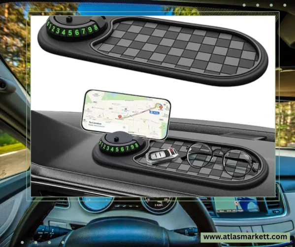 Multifunction Car Anti-Slip Dashboard Mat Rotatable Large for Phones & Sunglasses holding keys and gadgets
