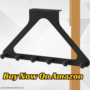 Heavy Duty Over The Door Hook Rack Clothes & Towel Hanger in bathroom hanging towels