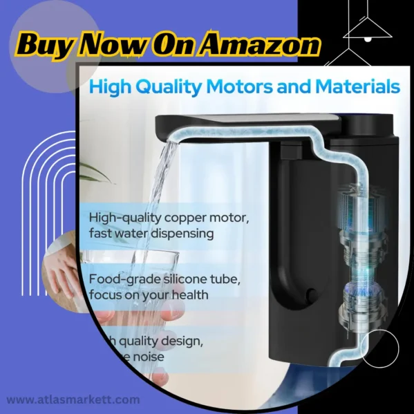 Portable Water Pump for 20L Bottle Rechargeable WD03 – One-Touch Intelligent Operation
