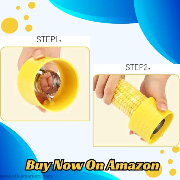 Corn Stripping Tool Set Fast & Easy Way to Remove Kernels Easy Grip Handle for Kitchen