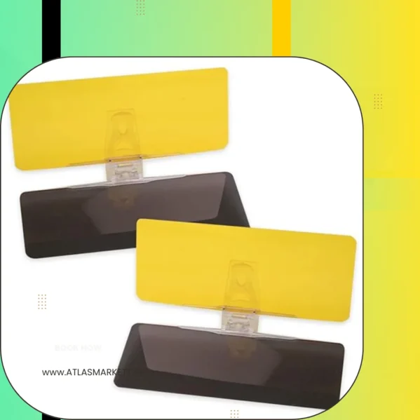 2-in-1 Car Sun Visor Extension Anti-Glare UV Protection Day & Night Driving installed on car windshield