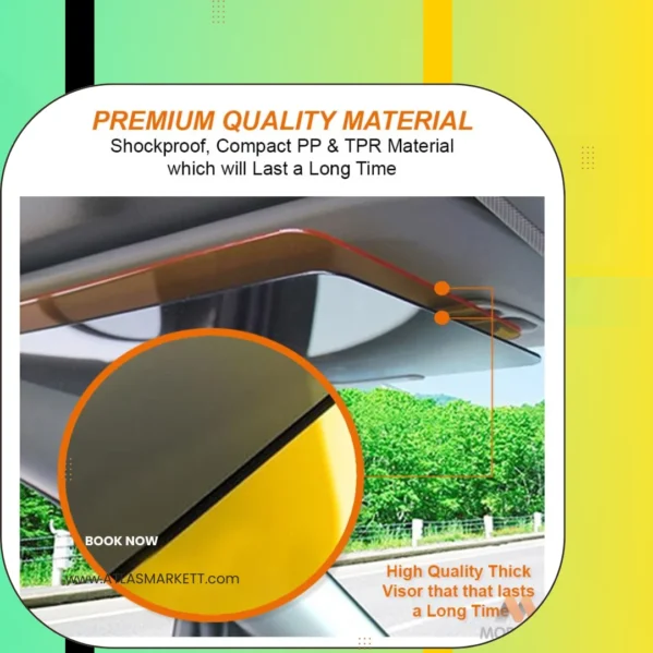 2-in-1 Car Sun Visor Extension Anti-Glare UV Protection Day & Night Driving protecting eyes from UV rays
