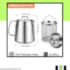 304 Stainless Steel Oil Filter Pot – 2L Bacon & Cooking Oil in kitchen setup