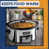 7 Qt Stainless Steel Slow Cooker Keeps Food Warm for Hours – Family Meal Prep
