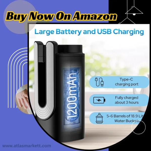 Portable Water Pump for 20L Bottle Rechargeable WD03 – Ideal for Travel and Camping