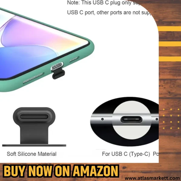 USB Type C Dust Plug Anti-Lost C Port Protectors iPhone/Samsung with speaker mesh cover kit