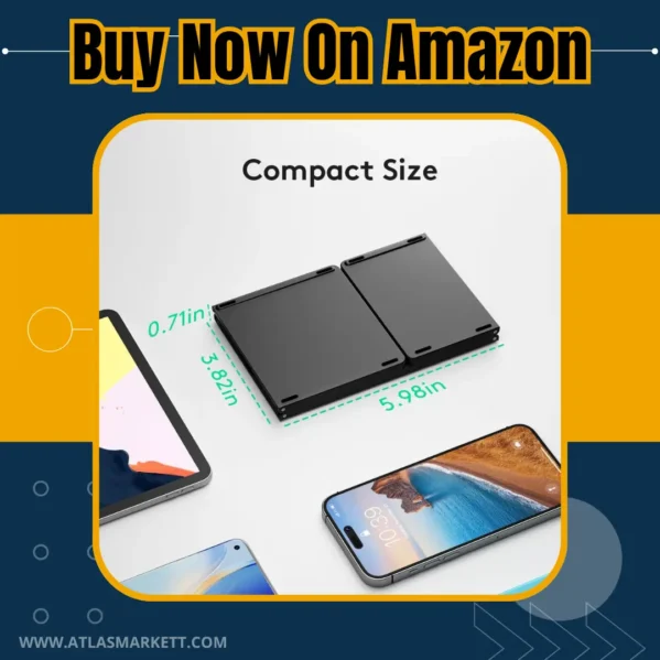 Foldable Bluetooth Keyboard with Touchpad iOS/Android/Windows Full-size foldable keyboard for smartphones