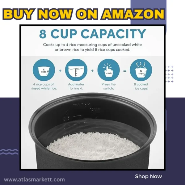 Digital 2 Qt Rice Cooker & Multicooker Stainless Steel fluffy rice grains