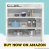 Expandable Wardrobe Shelf Organizer Closet & Cabinet Storage strong metal frame with expandable length