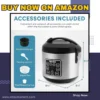 Digital 2 Qt Rice Cooker & Multicooker Stainless Steel compact design