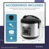 Digital 2 Qt Rice Cooker & Multicooker Stainless Steel compact design