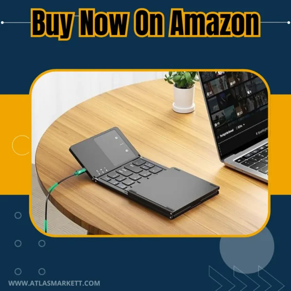 Foldable Bluetooth Keyboard with Touchpad iOS/Android/Windows – Slim wireless keyboard for laptops