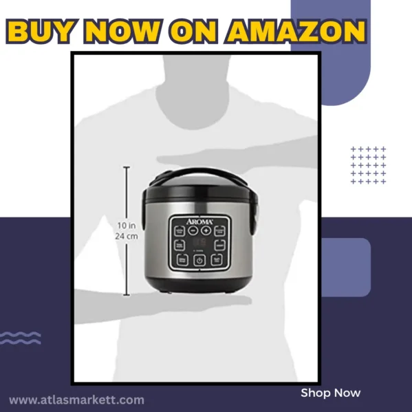 Digital 2 Qt Rice Cooker & Multicooker Stainless Steel small family size