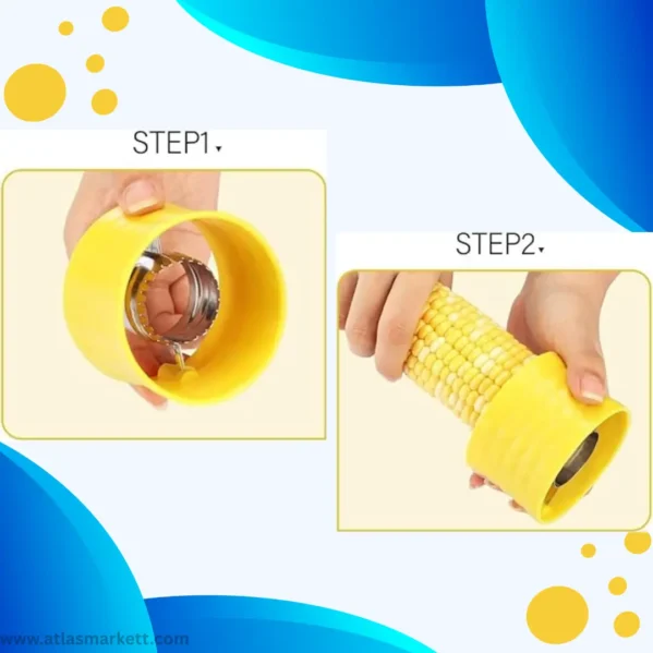 Corn Stripping Tool Set Fast & Easy Way to Remove Kernels Easy Grip Handle for Kitchen