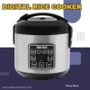 Digital 2 Qt Rice Cooker & Multicooker Stainless Steel with steam tray