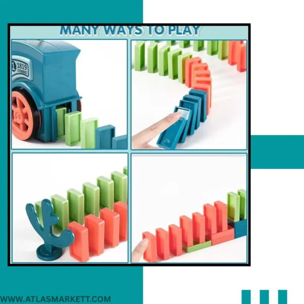 Domino Train Toy for Kids 3-7 Years 60 Blocks Educational Set parent child bonding activity game