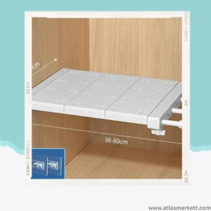 Expandable Wardrobe Shelf Organizer Closet & Cabinet Storage adjustable rack for clothes