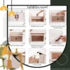 Foldable 4-Tier Plastic Cupboard with Wheels for Home Office Kids – easy to assemble foldable cupboard