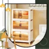 Foldable 4-Tier Plastic Cupboard with Wheels for Home Office Kids – portable cupboard with smooth rolling wheels