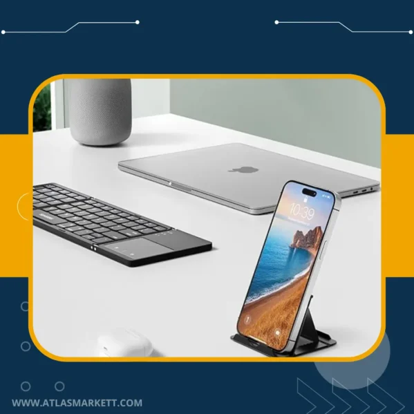 Foldable Bluetooth Keyboard with Touchpad iOS/Android/Windows Foldable keyboard with phone stand holder