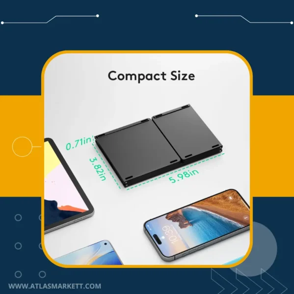 Foldable Bluetooth Keyboard with Touchpad iOS/Android/Windows Full-size foldable keyboard for smartphones