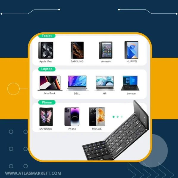 Foldable Bluetooth Keyboard with Touchpad iOS/Android/Windows Multi-device compatible Bluetooth keyboard