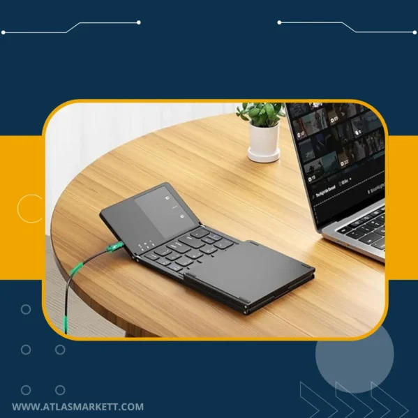 Foldable Bluetooth Keyboard with Touchpad iOS/Android/Windows – Slim wireless keyboard for laptops
