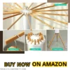 Foldable Cloth Dryer Stand Rack with 16 Beech Wood Rails indoor outdoor drying stand