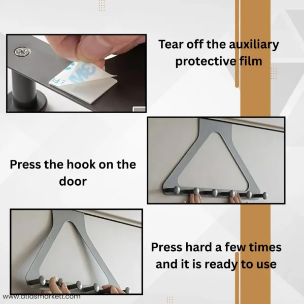 Heavy Duty Over The Door Hook Rack – Clothes & Towel Hanger for bedroom organization